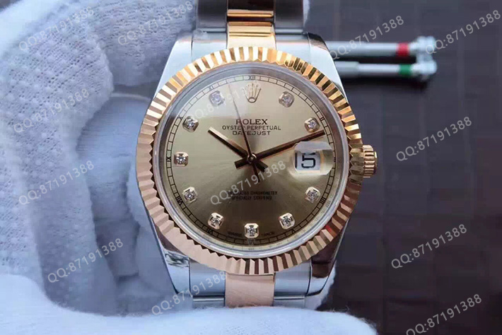 Rolex 劳力士 Datejust 日志型系列126333-0011香槟色面钻标男表